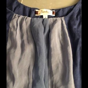 SOHO TEES Large sheer shades of blue camisole top pair with shorts skirts flowy